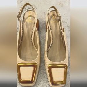 SAM EDELMAN Tanessa Croc Embossed Pattern Pumps Size 11